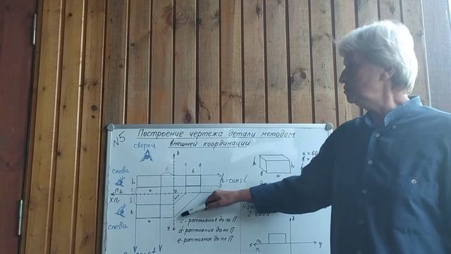 Черчение. 8 класс. Построение чертежа детали (внешняя координация)
