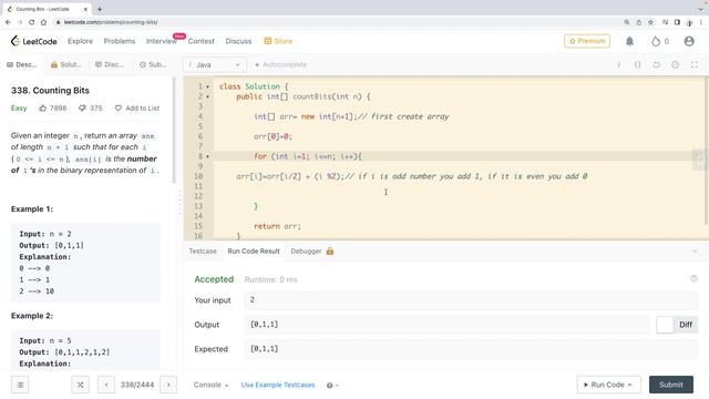Counting Bits 338 Leetcode solution [NEW]
