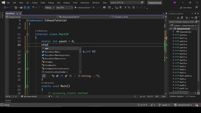 Static class, static variable, static method in c# | c# tutorial #19