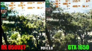 RX 6500XT vs GTX 1650 PCI-E 2.0 и PCI-E 3.0 Тест в играх