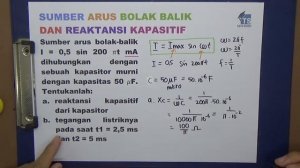 Sumber Arus Bolak Balik dan Reaktansi Kapasitif