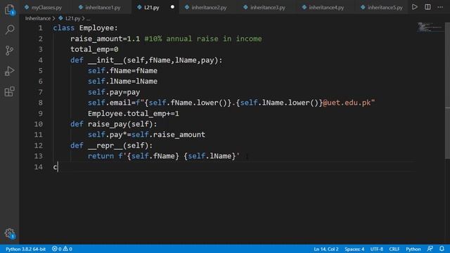 Lesson-21 | Class Inheritance or Subclasses | [OOP in Python]