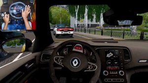 Renault Megane RS Crashed a Car | City Car Driving 1.5.9 Game | Logitech g29 Gameplay