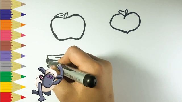 Drawing fruits for children | Рисование фруктов для детей | बच्चों के लिए फल खींचना