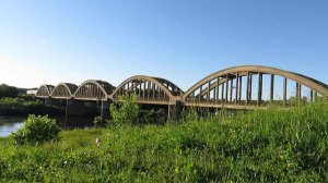 Мостострой. Мост через Клязьму. Поезд Владимир - Тумская. Тепловоз ЧМЭ3-2129.