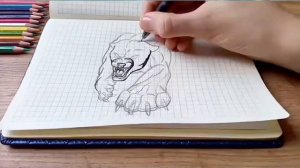 Рисую пантеру.🐾🐾🐾 Мини версия.