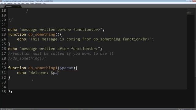PHP Procedural & MySQLi Lesson 26: Functions (Urdu/Hindi)
