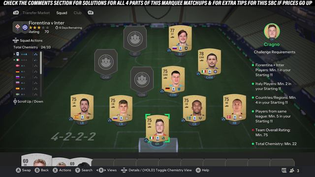 FC 24 Marquee Matchups – Fiorentina v Inter SBC - Cheap Solution & Tips смотреть онлайн