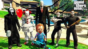СЛЕНДЕРМЕН КЛОУН ОНО И КРИК СПАСАЮТ ХАРЛИ КВИНН ГТА 5 МОДЫ! ОБЗОР МОДА В GTA 5! ИГРЫ ГТА ВИДЕО MODS