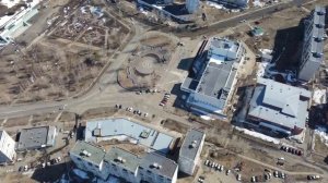 Усть-Илимск с высоты.(конец апреля)