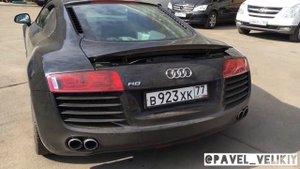 Audi R8 exhaust sound, выхлоп