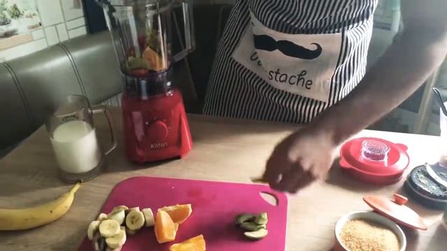 коктейльный сок! Обзор Стационарный блендер Kitfort КТ-1356 2 в 1, красный смотреть онлайн