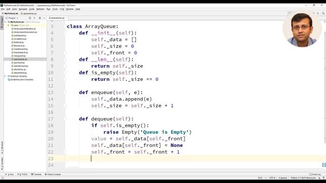 Data Structures in Python | Queues using Array or List