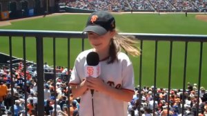 Riley Guggenhime Giants'  Jr. Announcer 1 May 2010