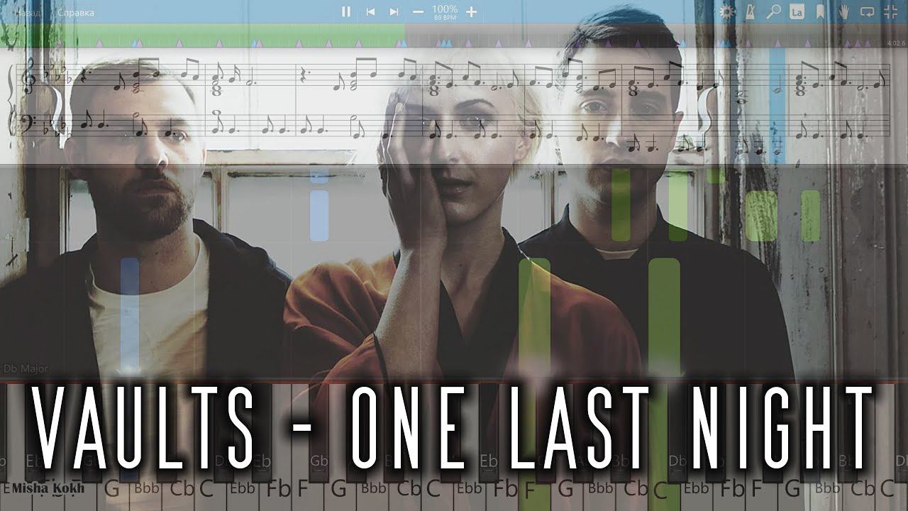 Vaults - One Last Night (From The Fifty Shades Of Grey) [Piano Tutorial | Sheets | MIDI] Synthesia