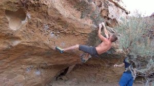 Jack of Swords (V9), Bishop bouldering, California, USA, Martin Kremer