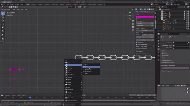 Procedeural Chain tutorial  Blender 2 92
