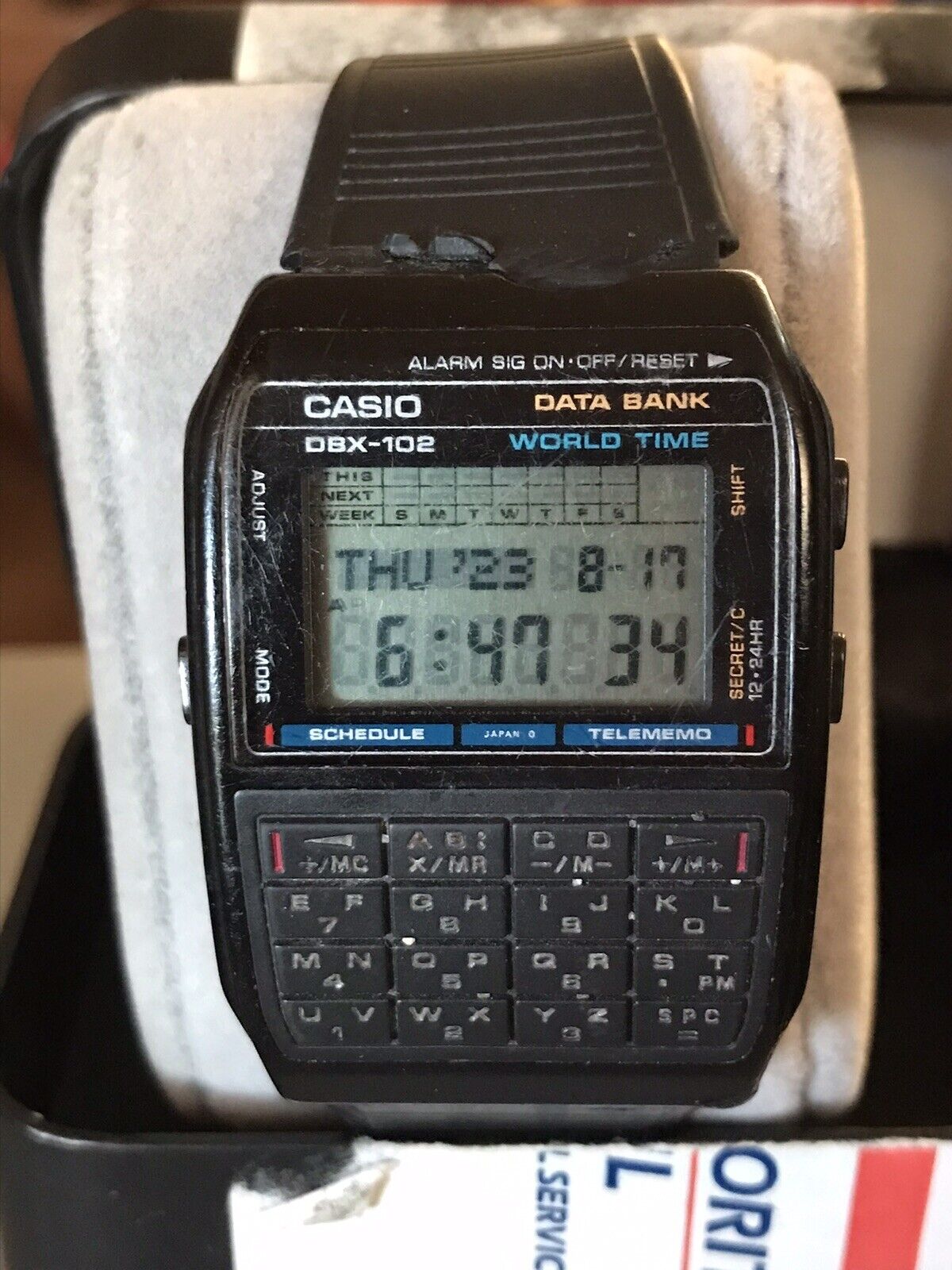 Винтажные часы Casio DBX-102 с - калькулятором мирового времени-ЯПОНИЯ-1990-год