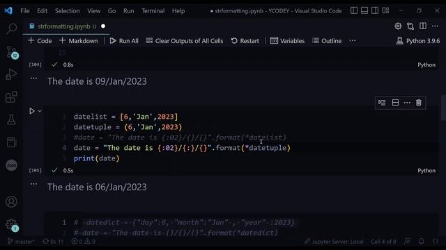 string formatting: learn basics of the python format function with variables, lists and dictionarie