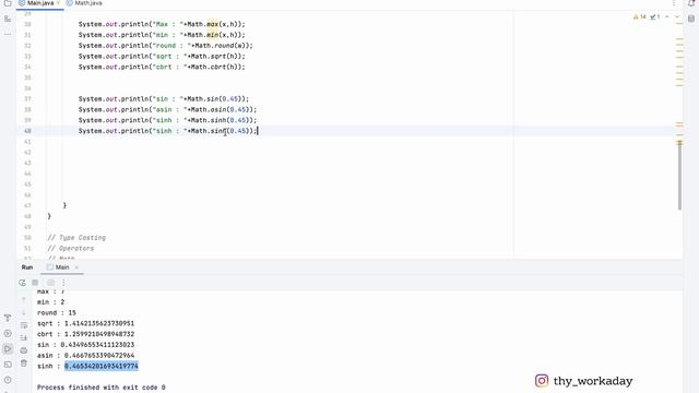 Java Tutorial for beginners - 4 : Explained Math Class in java