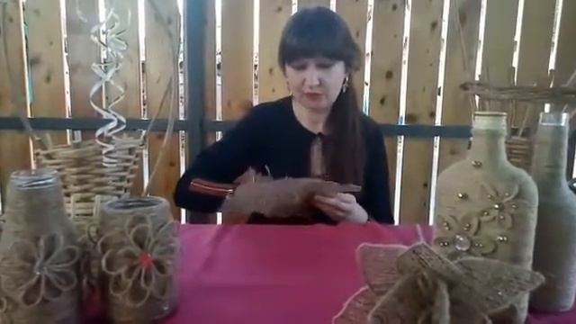 Мастер-класс "Лилия из мешковины" 1 часть