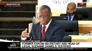 State Capture Inquiry I Former Eskom company secretary and head of legal Suzanne Daniels testifies