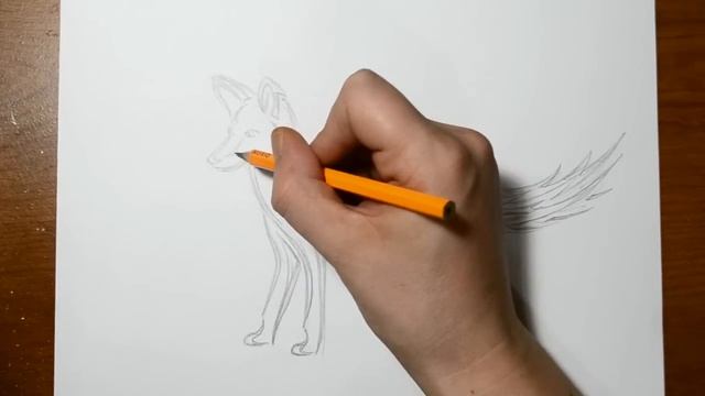 Drawing a Fox - Tribal Tattoo Design Style - Time Lapse Sketch смотреть онлайн