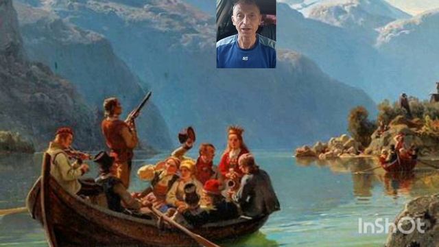 Стихи на картины известных художников: Адольф Тидеман - Свадебное путешествие в Хардангере смотреть онлайн