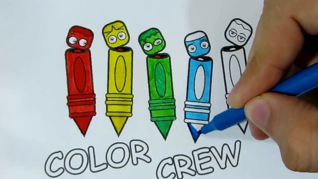 Coloring Pages COLOR CREW How To Paint Color Crew's Pencils - Color Toys For Kids