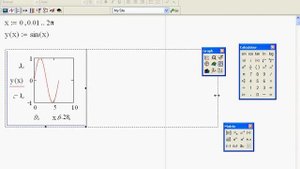 Building Sinus function graph using MathCAD software