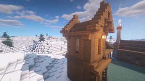 How To Build a Base/Fort in Snowy biome Minecraft TUTORIAL