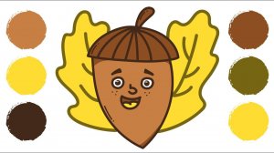 Раскраска ЖЕЛУДЬ / Как нарисовать ЖЕЛУДЬ / Раскраска / Acorn coloring book / How to draw an ACORN