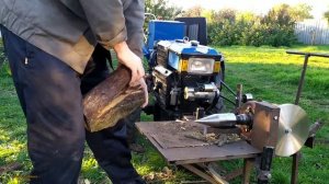ДРОВОКОЛ СВОИМИ РУКАМИ ДО МОТОБЛОКА/ ВТОРОЙ ПРОБНЫЙ ВАРИАНТ / WOODCUTTER WITH YOUR OWN HANDS
