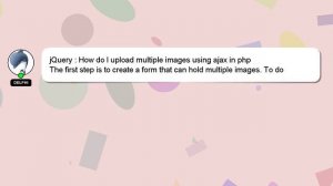 jQuery : How do I upload multiple images using ajax in php