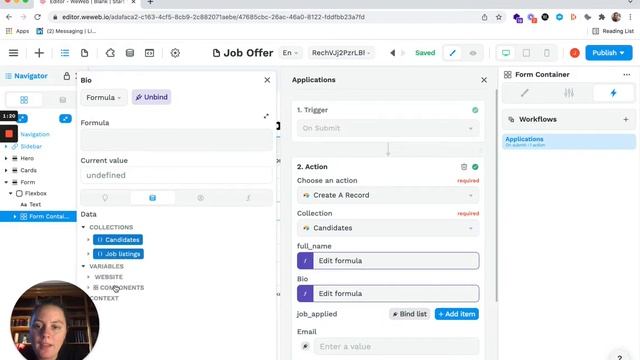 Create a no-code workflow to push user input to an Airtable backend