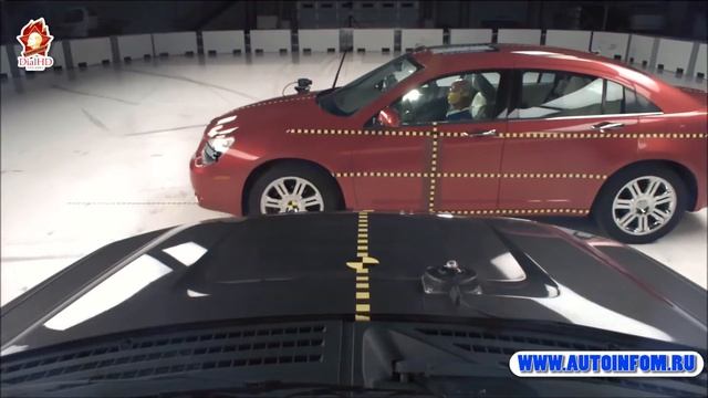 Высокоскоростной боковой краш тест Chrysler Sebring и Ford F 150 смотреть онлайн