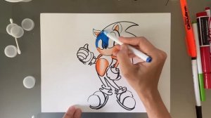 Draw Sonic the Hedgehog | sonic drawing | Simple drawing | Рисуем Соника легко