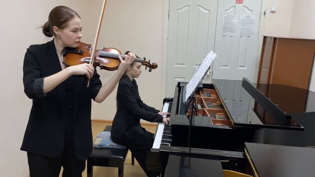 Муравьева Елизавета и Подосинина Галина , А.Дворжак сонатина для фортепиано и скрипки соль мажор смотреть онлайн