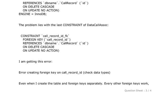 MySQL : MySQL Error creating foreign key on ColumName (check data types)