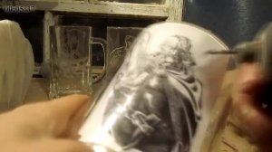 Гравировка на пивном бокале за 10 минут