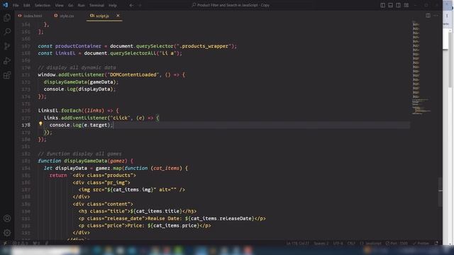 Category Filter Using HTML CSS & JavaScript