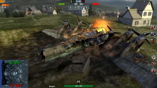 WoT Blitz. Что будет, если на вас упадёт самолёт на карте Нормандия