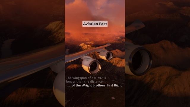 Размах крыльев Боинга 747 больше, чем.. Авиация в Фактах №8 #shorts, #авиация, #факты