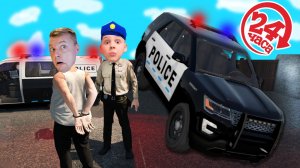 ЛОВИМ Преступников 24 ЧАСА на Полицейской МАШИНЕ Работаем в ПОЛИЦИИ в Flashing Lights