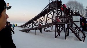 Самая большая горка в Екатеринбурге на озере Шарташ