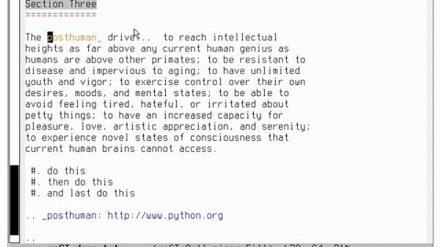 A Demonstration of ReStructuredText (2/4) смотреть онлайн