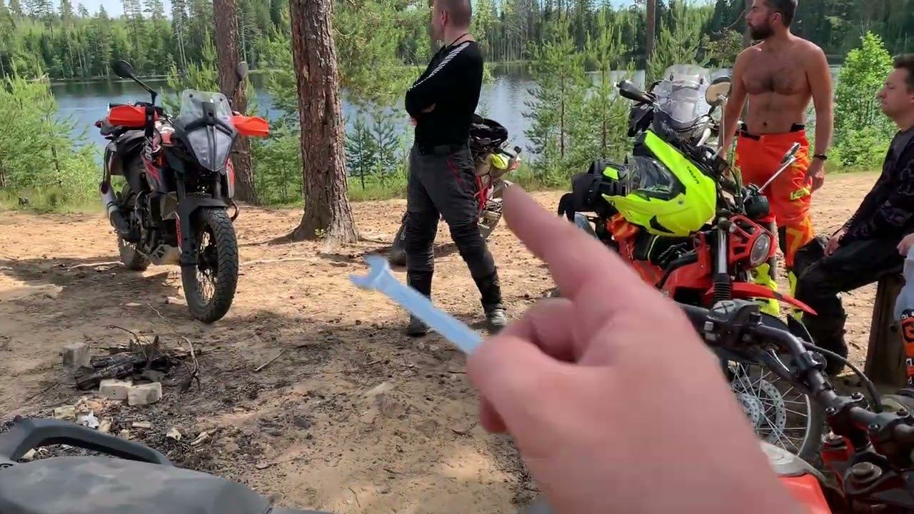 KTM 390 Adventure регулируем лапку заднего тормоза