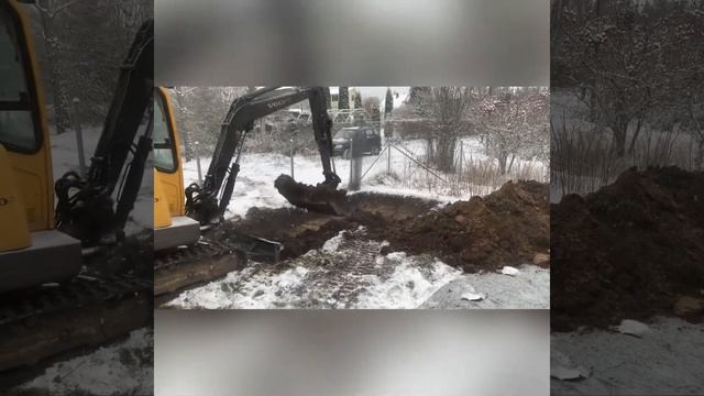 Выполнили монтаж канализации из двух колодцев по одному двухметровому кольцу при высоких водах