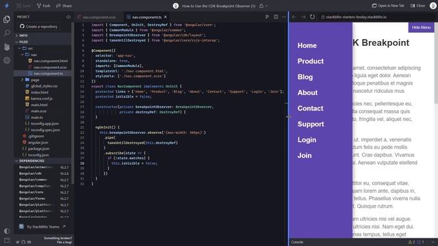 How to Use the Angular CDK Breakpoint Observer