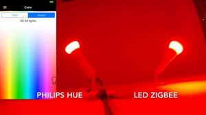 Philips hue VS Led Zigbee color comparison